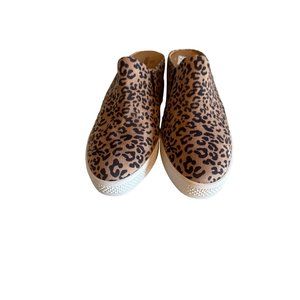 NWOB Susina Cheetah Print Brown Black Mule Platform Wedge Size 9
